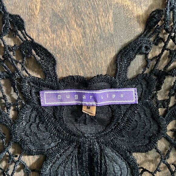 Sugar lips silk dress Sz-Medium - Picture 7 of 8
